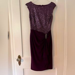 LAUREN BY RALPH LAUREN Purple Evening Cocktail Party Dress Size 2